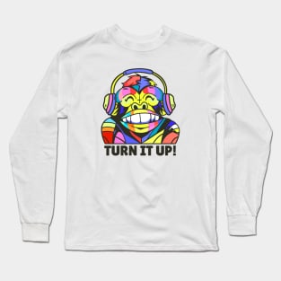 colorful monkey music Long Sleeve T-Shirt